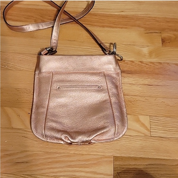 Tan Crossbody Bag with Geometric Front Flap - Picture 2 of 7